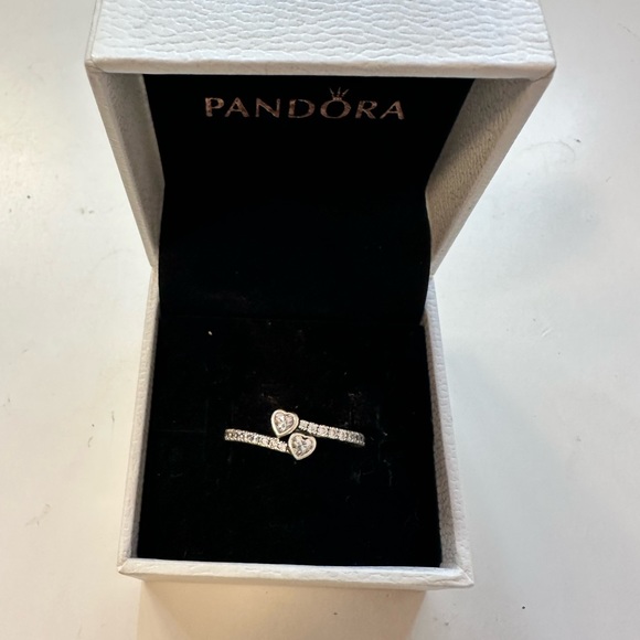 Pandora Jewelry New Pandora Double Heart Ring Poshmark